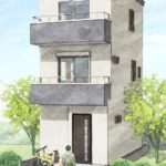 水彩画 外観パース 水彩画 外観パース